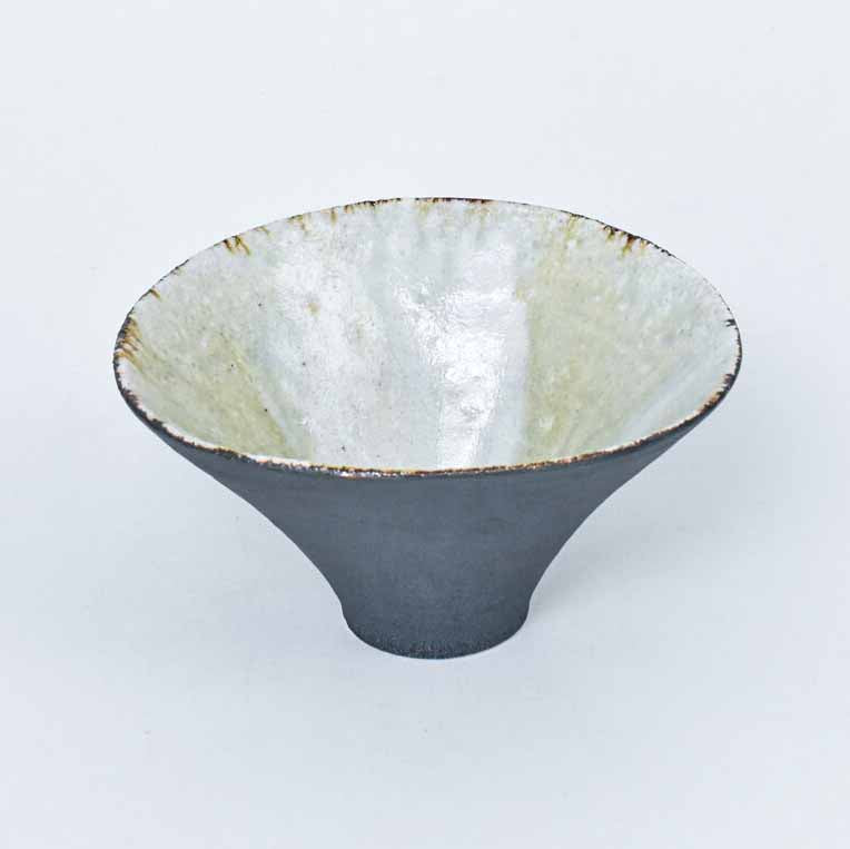 Mino Ware Green Crackle Glass Ash Bowl | Japan