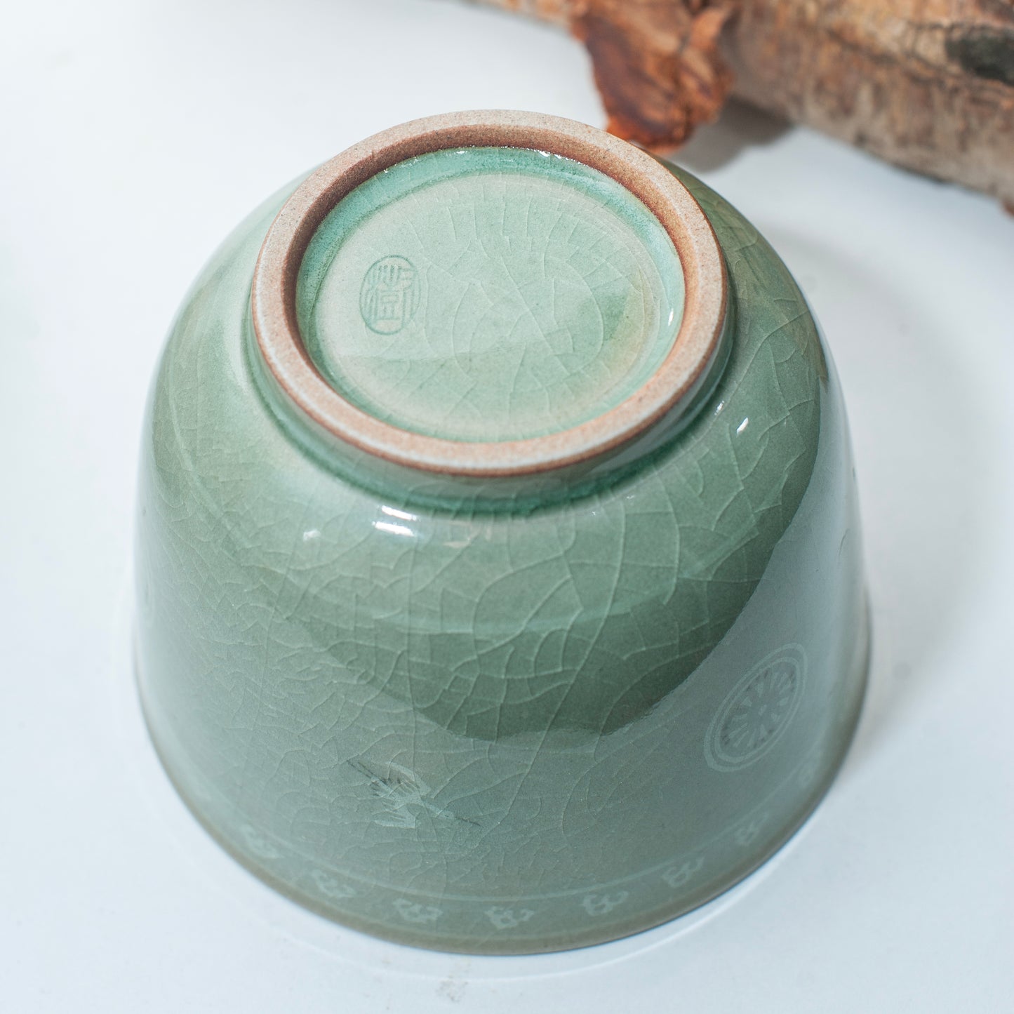 Porcelain Egret Green Celadon Bowl | Korea