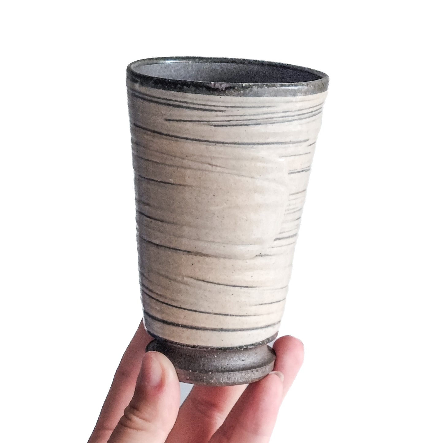Brushed Shigaraki Ware Hechimon Tumber Cup