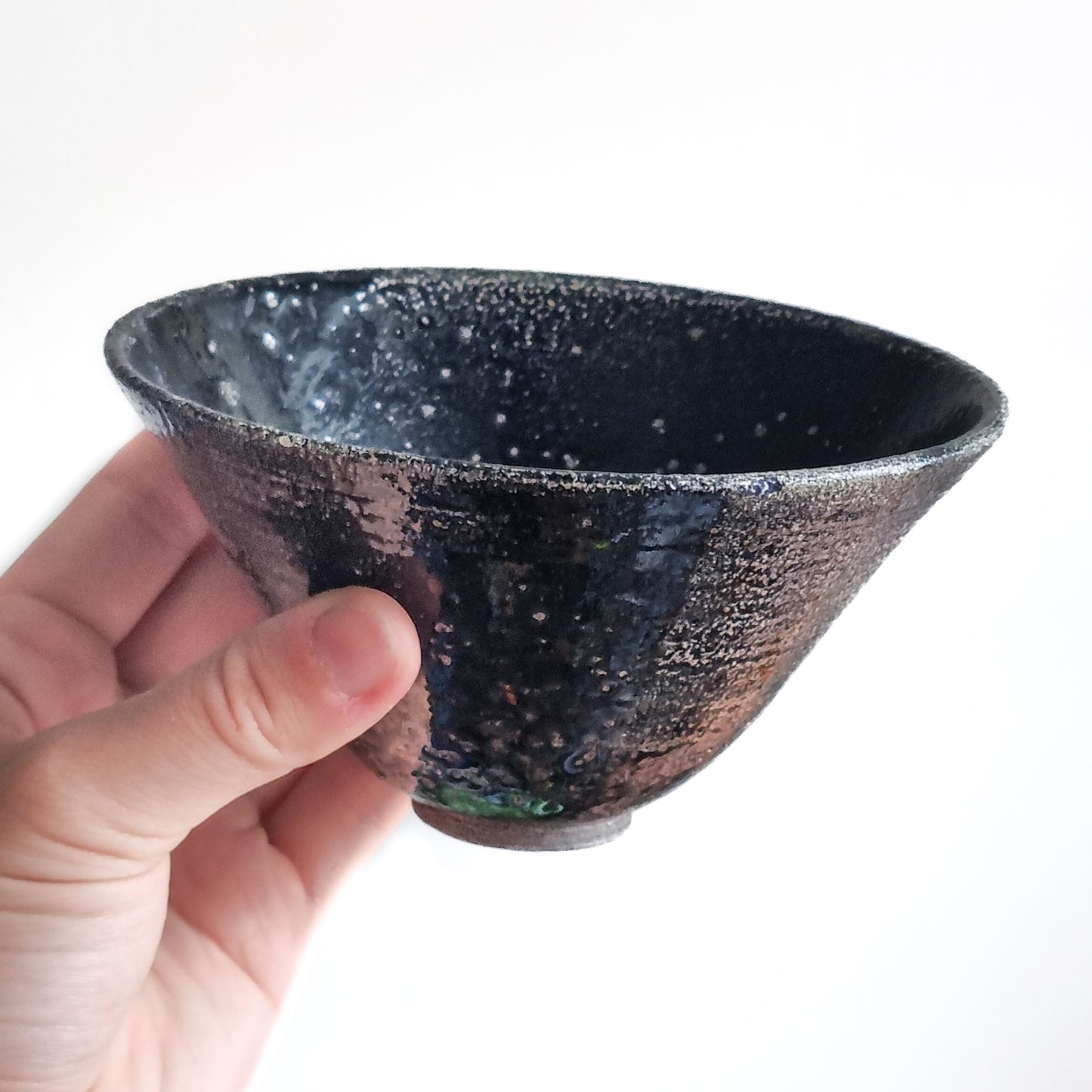 Raku Fired Black Tea Cup/ Side Bowl