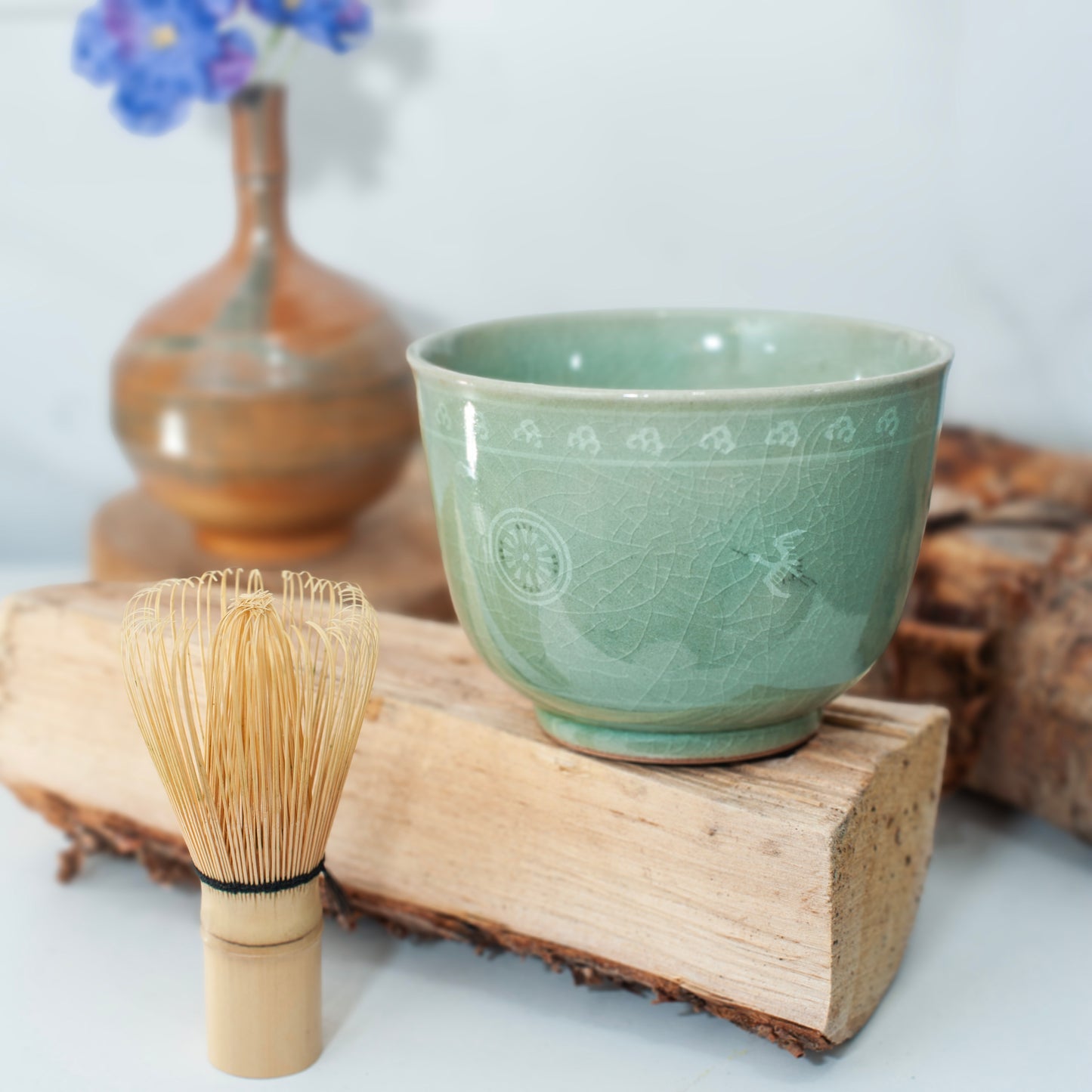 Porcelain Egret Green Celadon Bowl | Korea