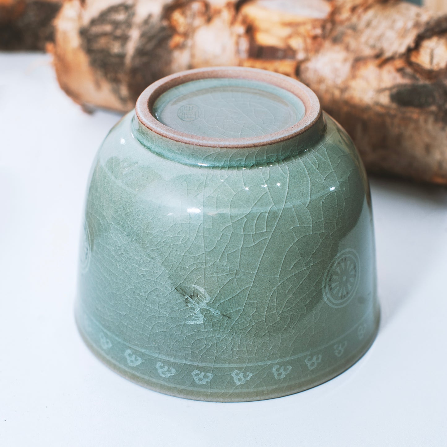 Porcelain Egret Green Celadon Bowl | Korea