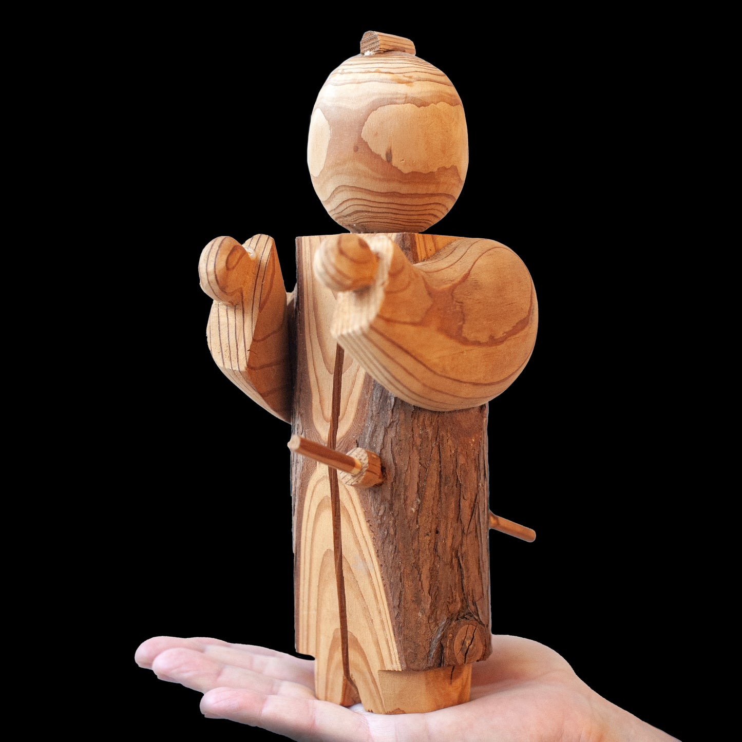 Wood Carved Samurai Figure | Japan