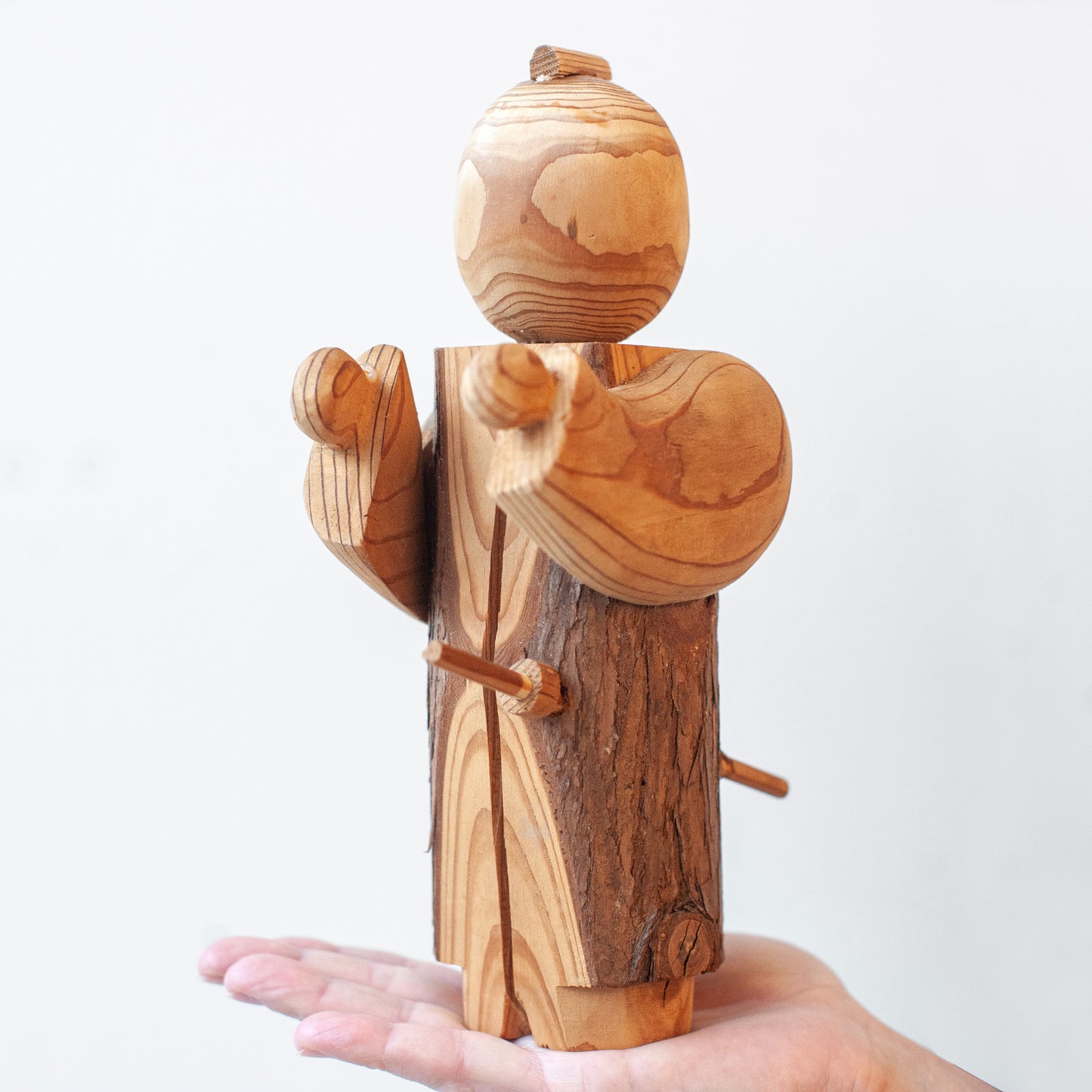 Wood Carved Samurai Figure | Japan