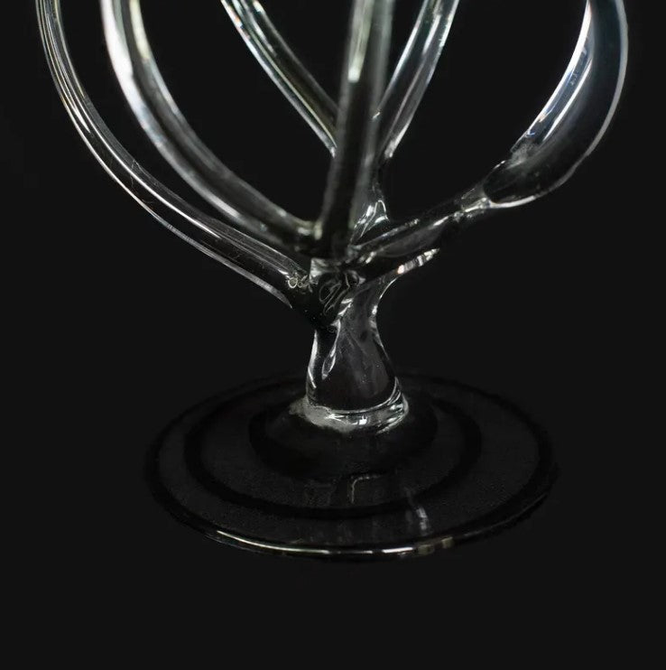 Hand Blown Glass Jellyfish Art Sculpture Bowl | Jozefine Krosno Mid Century, 1980's