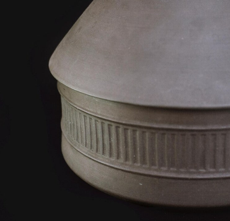 Large 8” Flamestone Fluted Oven Casserole Dish | Dansk J.H. Quistgaard Danish, Mid-Century 1960s