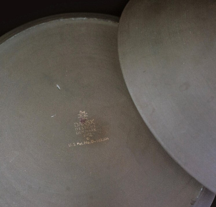 Large 8” Flamestone Fluted Oven Casserole Dish | Dansk J.H. Quistgaard Danish, Mid-Century 1960s