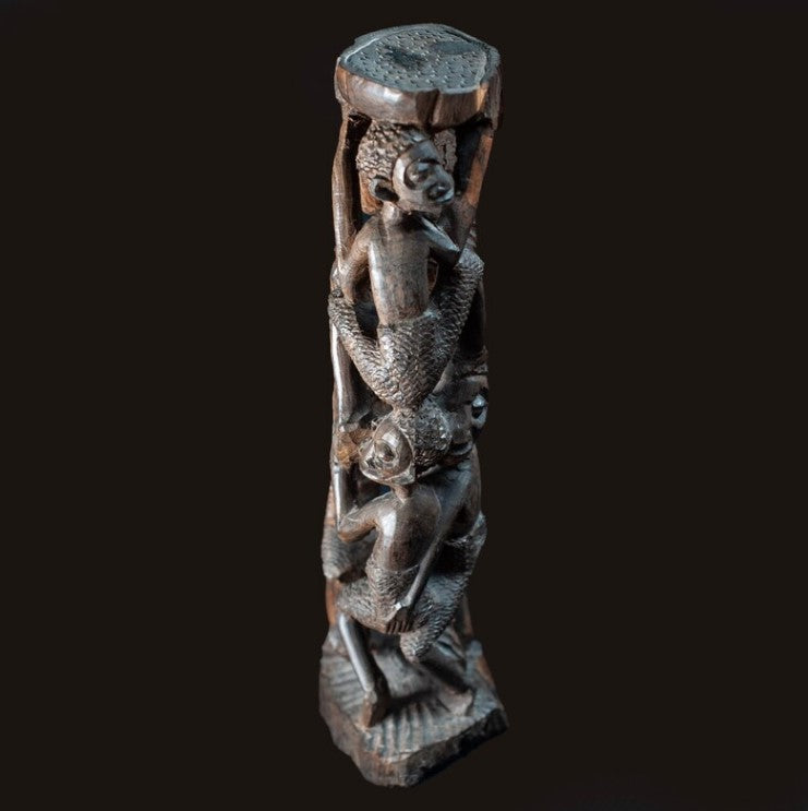 Rare Makonde Tree of Life Hand Carved Sculpture - African Family Tree, Folk Art