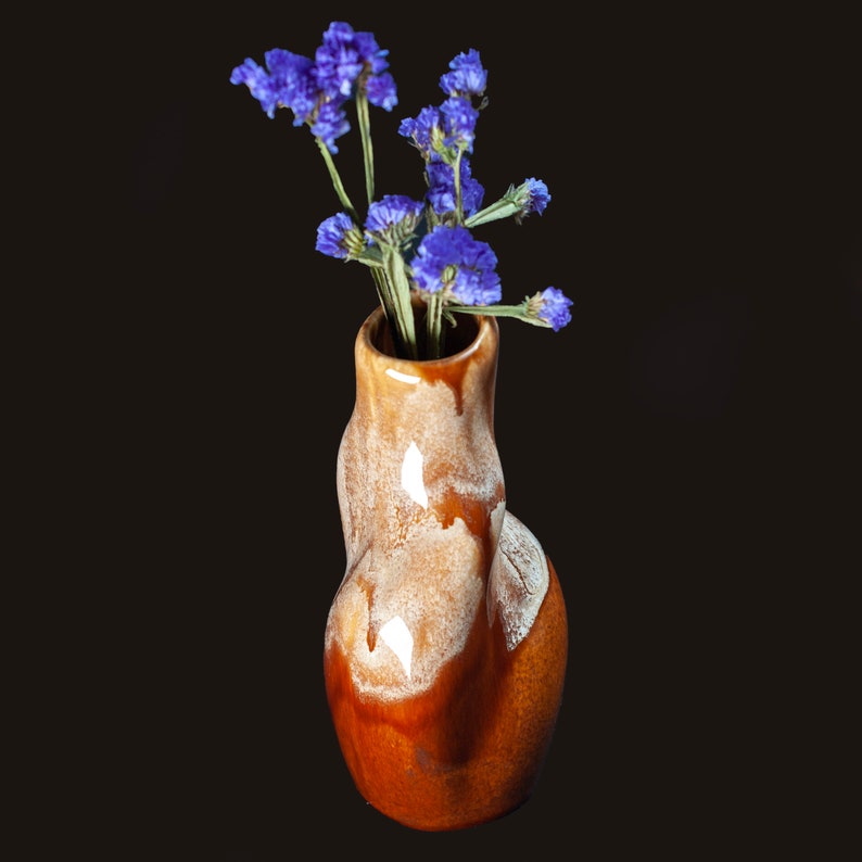 Molten Lava Drip Glaze Kad Yak Vintage Vase | Israel, Mid-century 1970s