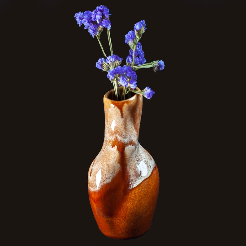 Molten Lava Drip Glaze Kad Yak Vintage Vase | Israel, Mid-century 1970s