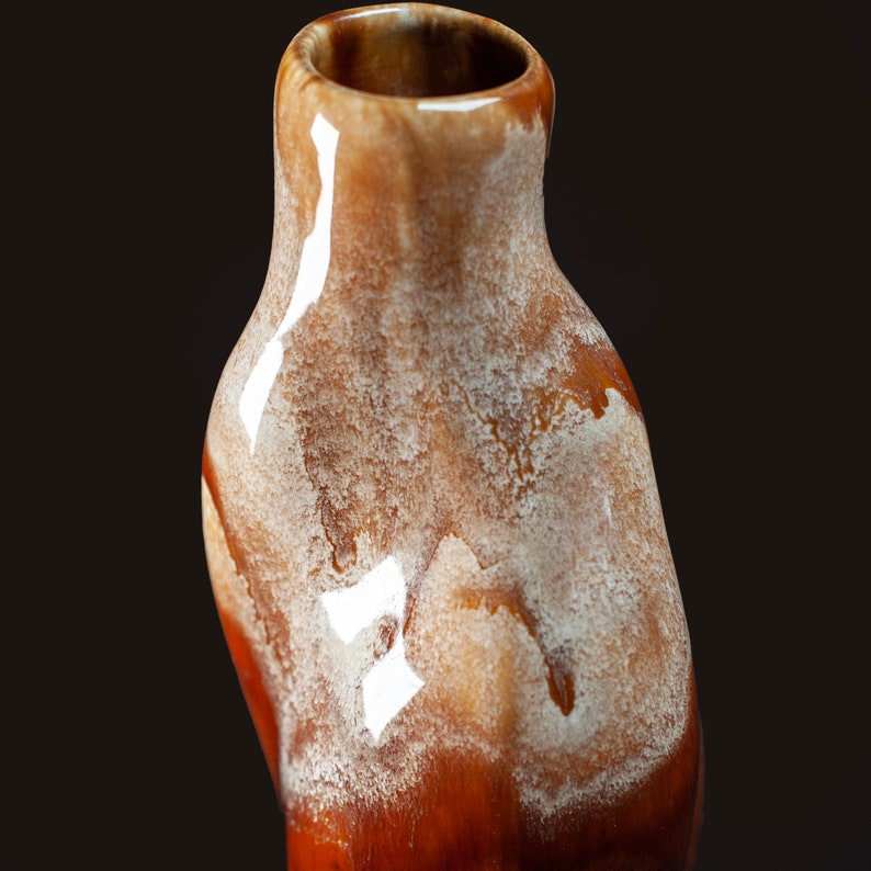 Molten Lava Drip Glaze Kad Yak Vintage Vase | Israel, Mid-century 1970s