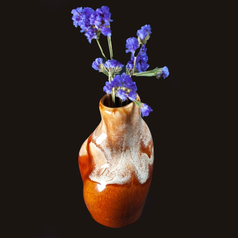 Molten Lava Drip Glaze Kad Yak Vintage Vase | Israel, Mid-century 1970s