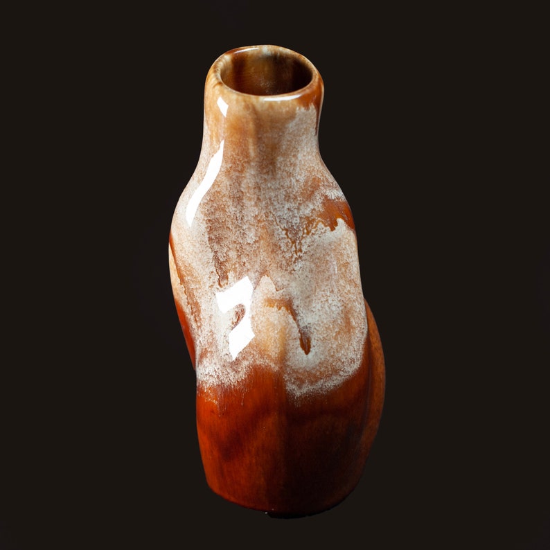Molten Lava Drip Glaze Kad Yak Vintage Vase | Israel, Mid-century 1970s