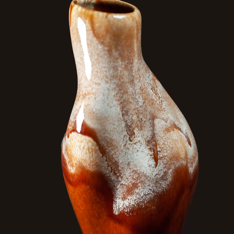 Molten Lava Drip Glaze Kad Yak Vintage Vase | Israel, Mid-century 1970s