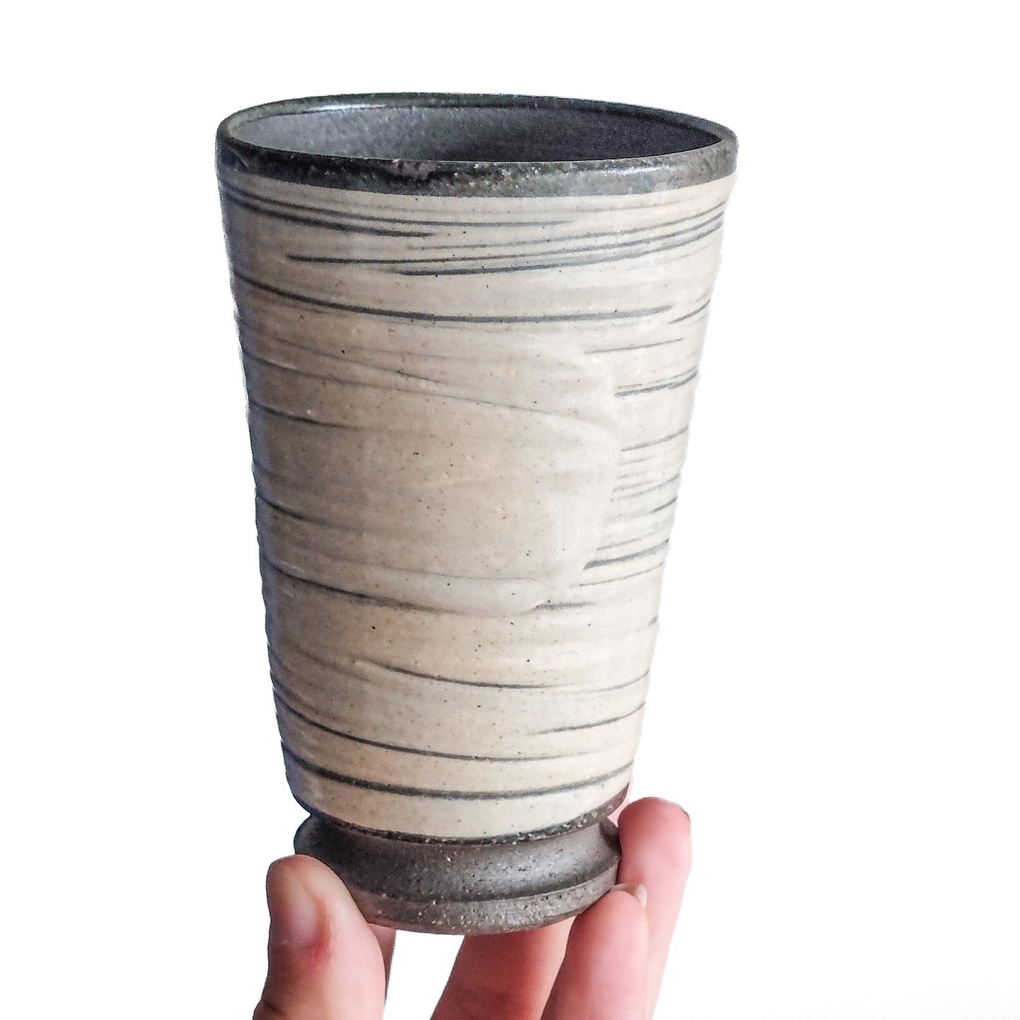 Brushed Shigaraki Ware Hechimon Tumber Cup