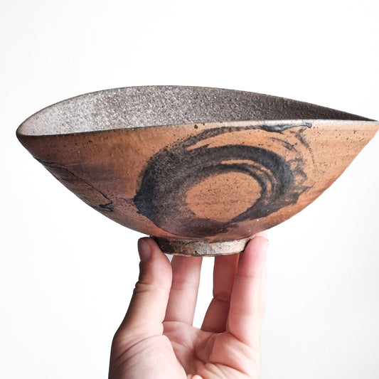 Shigaraki Ware Scarlet Enso Bowl