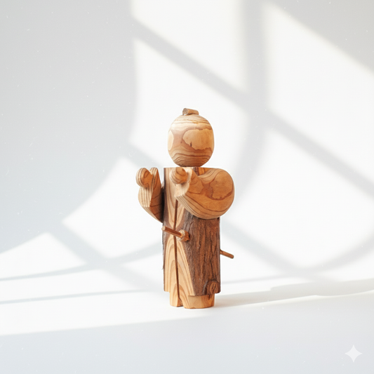 Wood Carved Samurai Figure | Japan