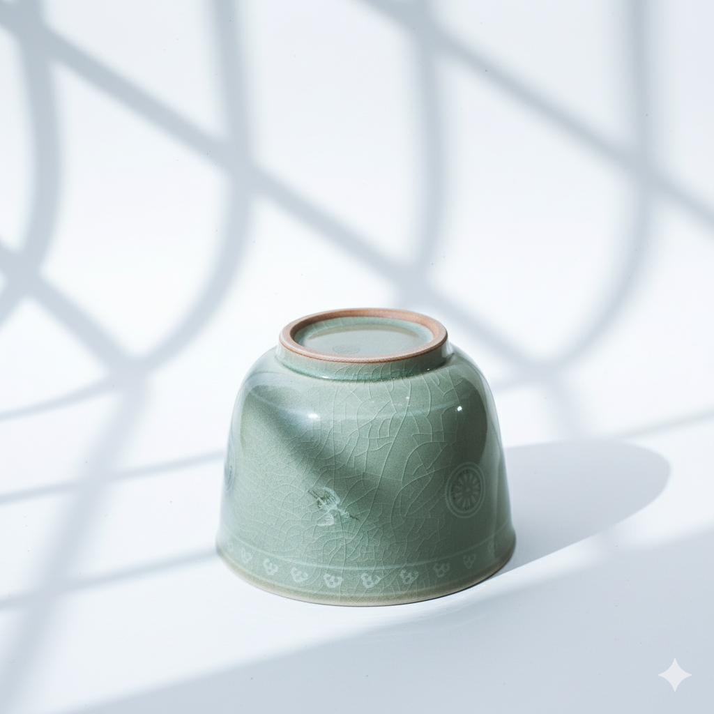 Porcelain Egret Green Celadon Bowl | Korea