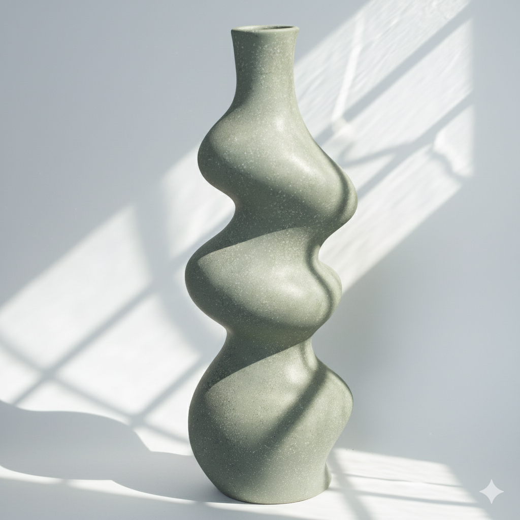 Green Wiggle Vase