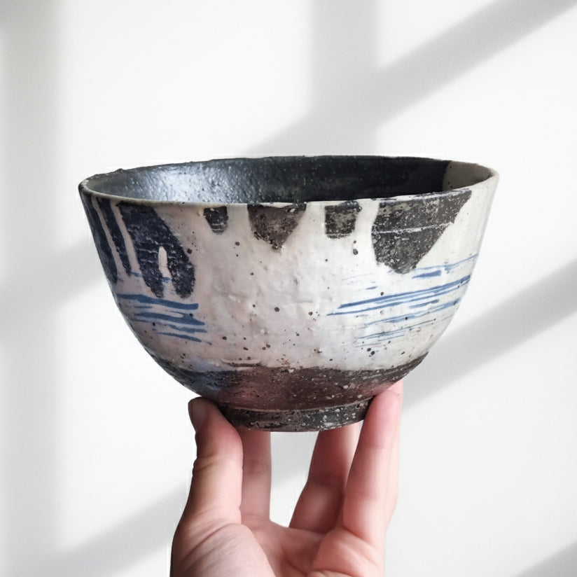 Shigaraki-ware Tidal Wave Bowl