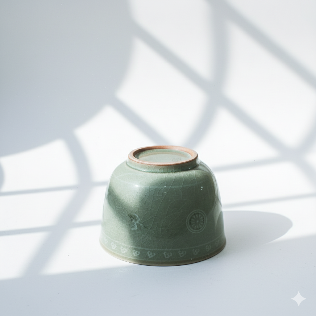 Porcelain Egret Green Celadon Bowl | Korea