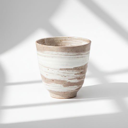 Tokiwa White Brushstroke Tea Cup