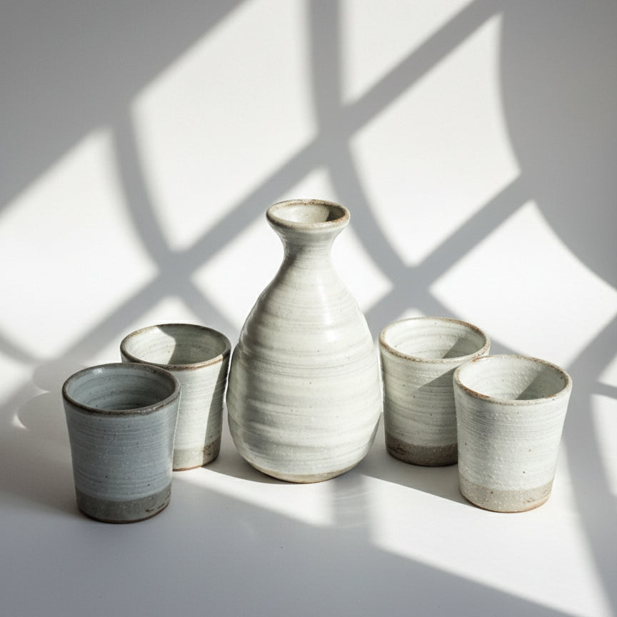 Hechimon Brushed Sake Set