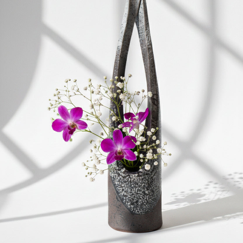 Shagaraki Ware Hechimon Flower Vase | Japan