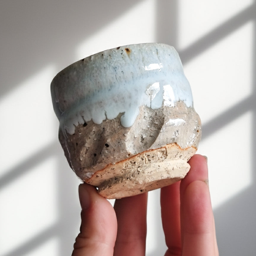 Set of 2 Antique Shigaraki-ware Tea Cups