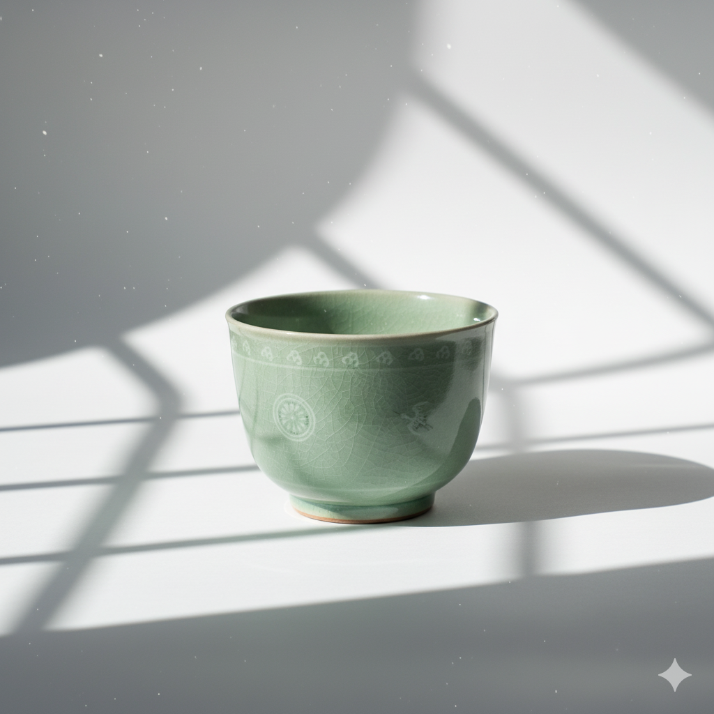 Porcelain Egret Green Celadon Bowl | Korea