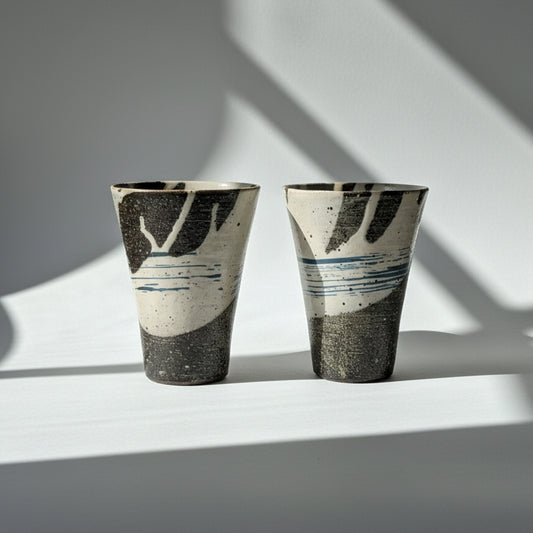 Shigaraki-ware Tidal Wave Tumbler Cup