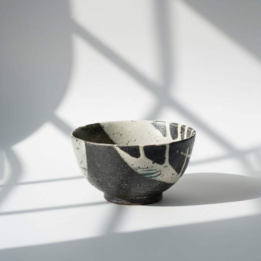 Japanese Shigaraki-ware Tidal Wave Bowl