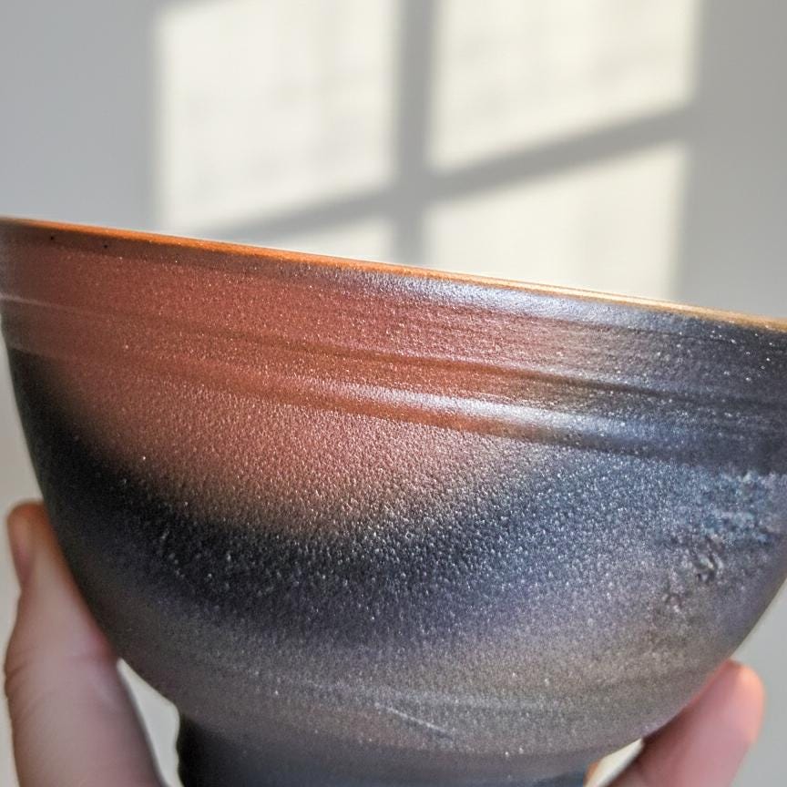 Handmade Bizen Ware Matcha Bowl, Japanese Tea Ceremony Chawan